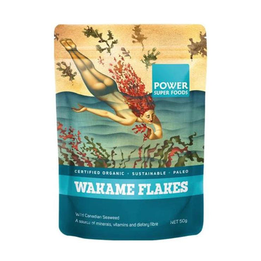 Power Super Foods Wakame Flake Organic 50g - QVM Vitamins™