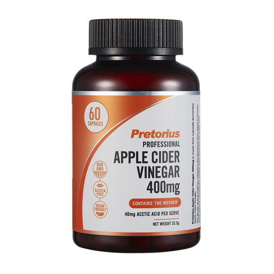 Pretorius Apple Cider Vinegar 400mg (contains 'The Mother') 60 Capsules - QVM Vitamins™