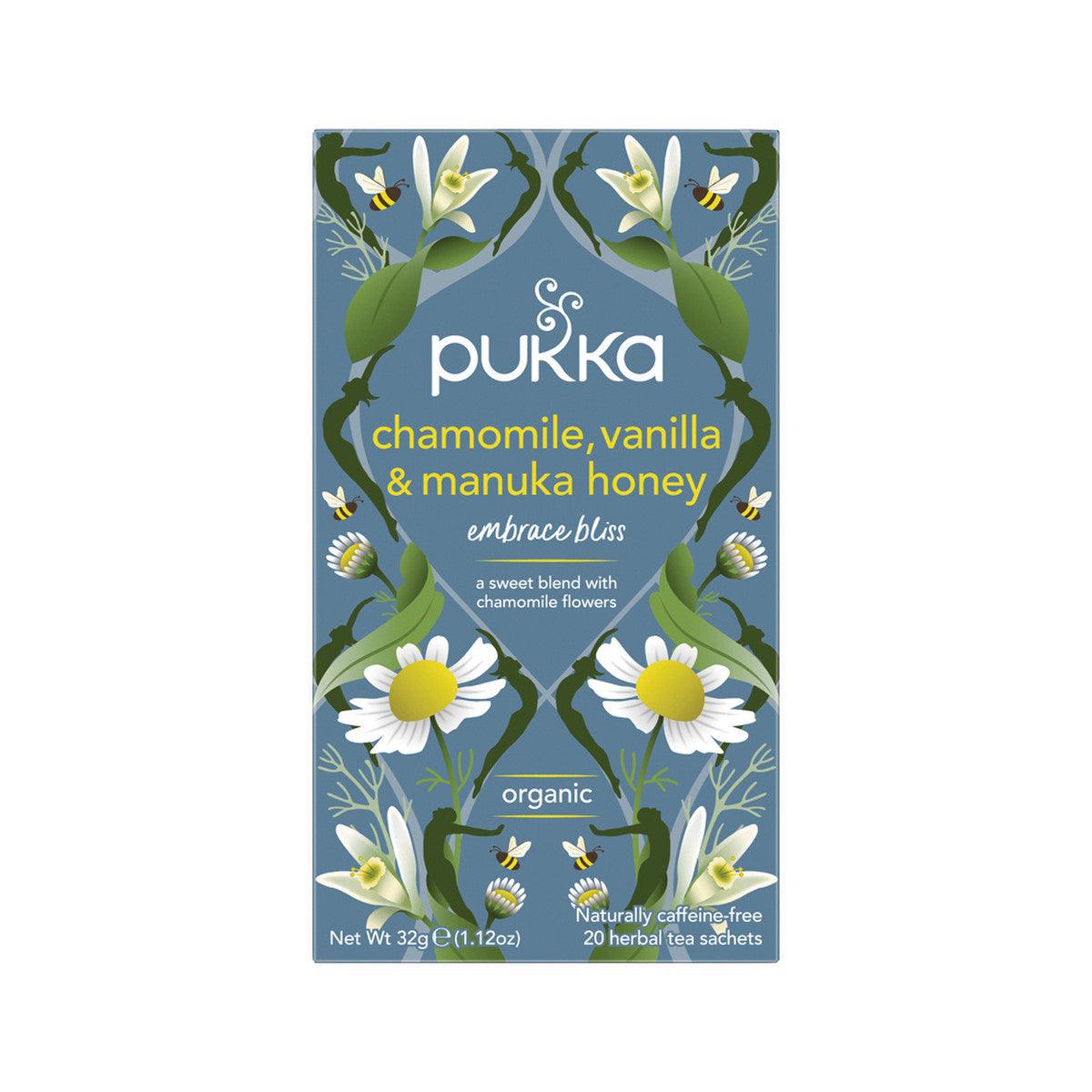 Pukka Chamomile Vanilla and Manuka Honey x 20 Tea Bags - QVM Vitamins™