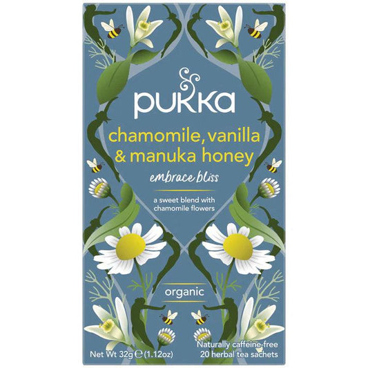 Pukka Chamomile Vanilla and Manuka Honey x 20 Tea Bags - QVM Vitamins™