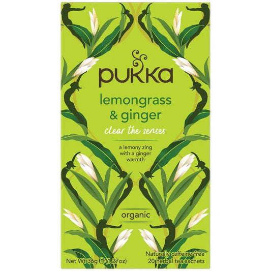 Pukka Lemongrass and Ginger x 20 Tea Bags - QVM Vitamins™