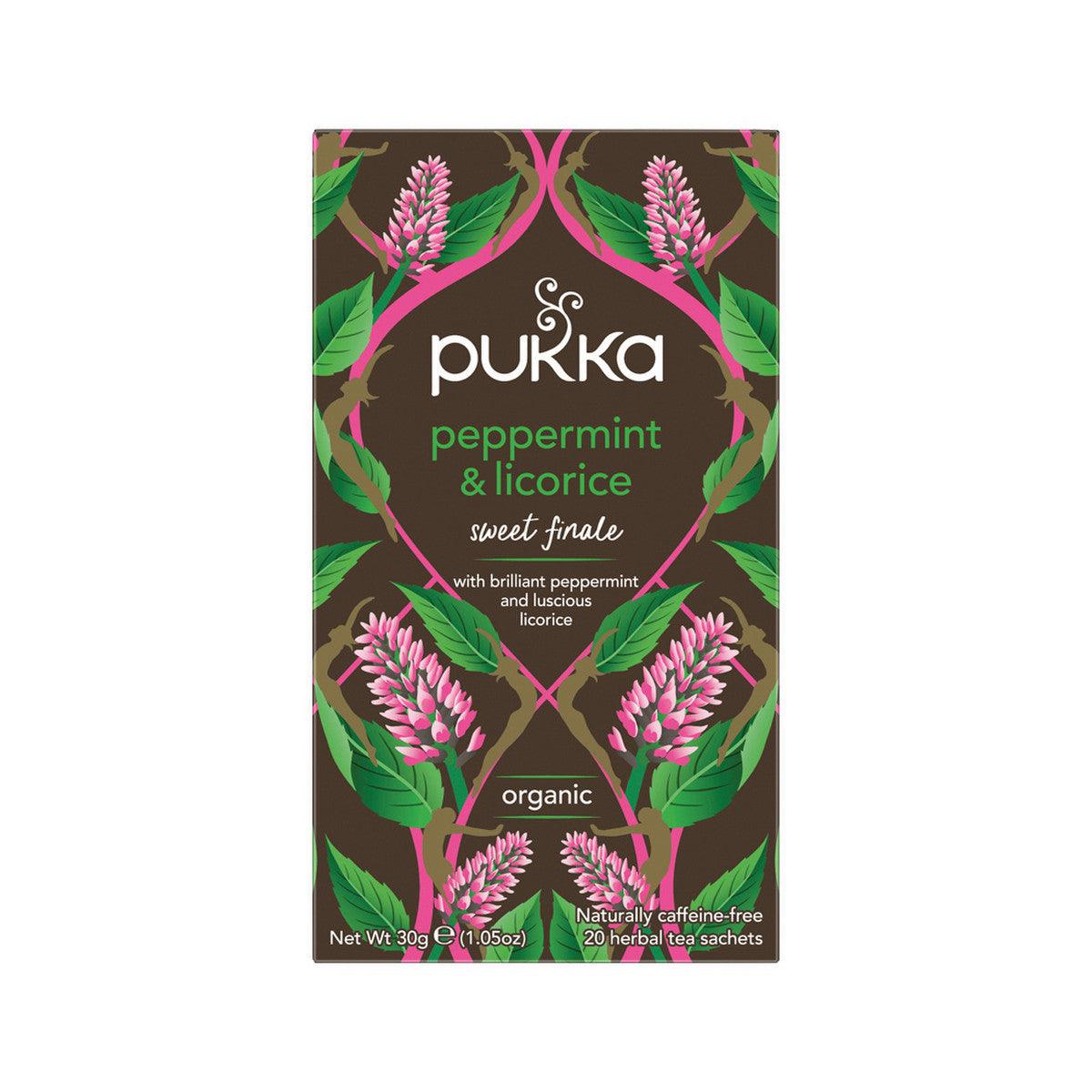 Pukka Peppermint and Licorice x 20 Tea Bags - QVM Vitamins™