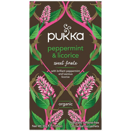 Pukka Peppermint and Licorice x 20 Tea Bags - QVM Vitamins™