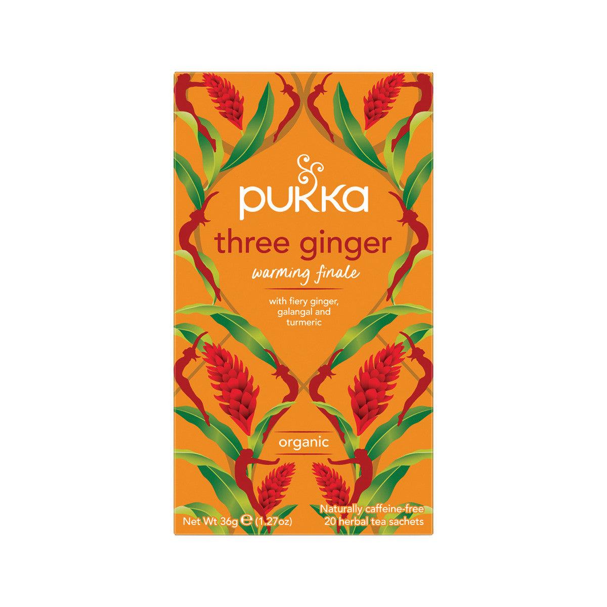 Pukka Three Ginger x 20 Tea Bags - QVM Vitamins™