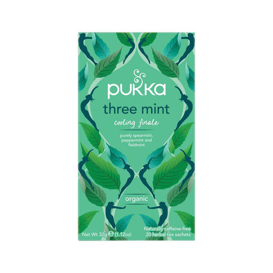 Pukka Three Mint x 20 Tea Bags - QVM Vitamins™