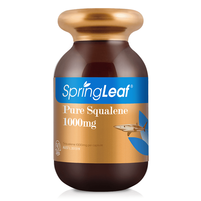 Spring Leaf Pure Squalene 1000mg 360 Capsules - QVM Vitamins™