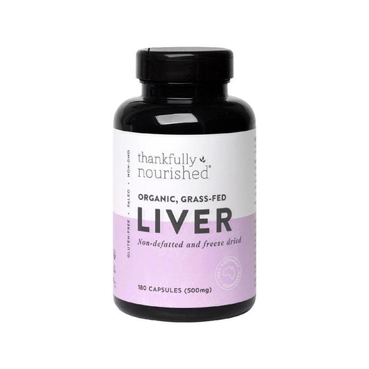 Thankfully Nourished Australian Organic Liver 180 Capsules - QVM Vitamins™