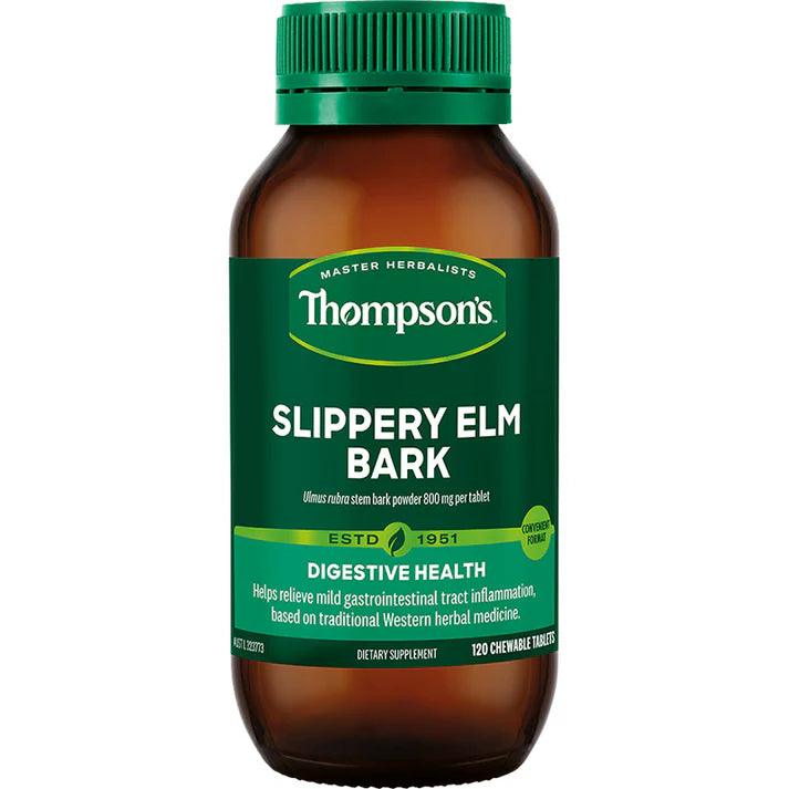 Thompsons Slippery Elm Bark 800mg 120 Tablets - QVM Vitamins™