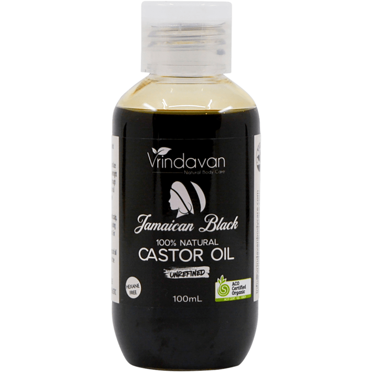 Vrindavan Castor Oil Jamaican Black Unrefined 100ml - QVM Vitamins™