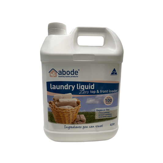 Abode Laundry Liquid (Front & Top Loader) Zero 4Litre - QVM Vitamins™
