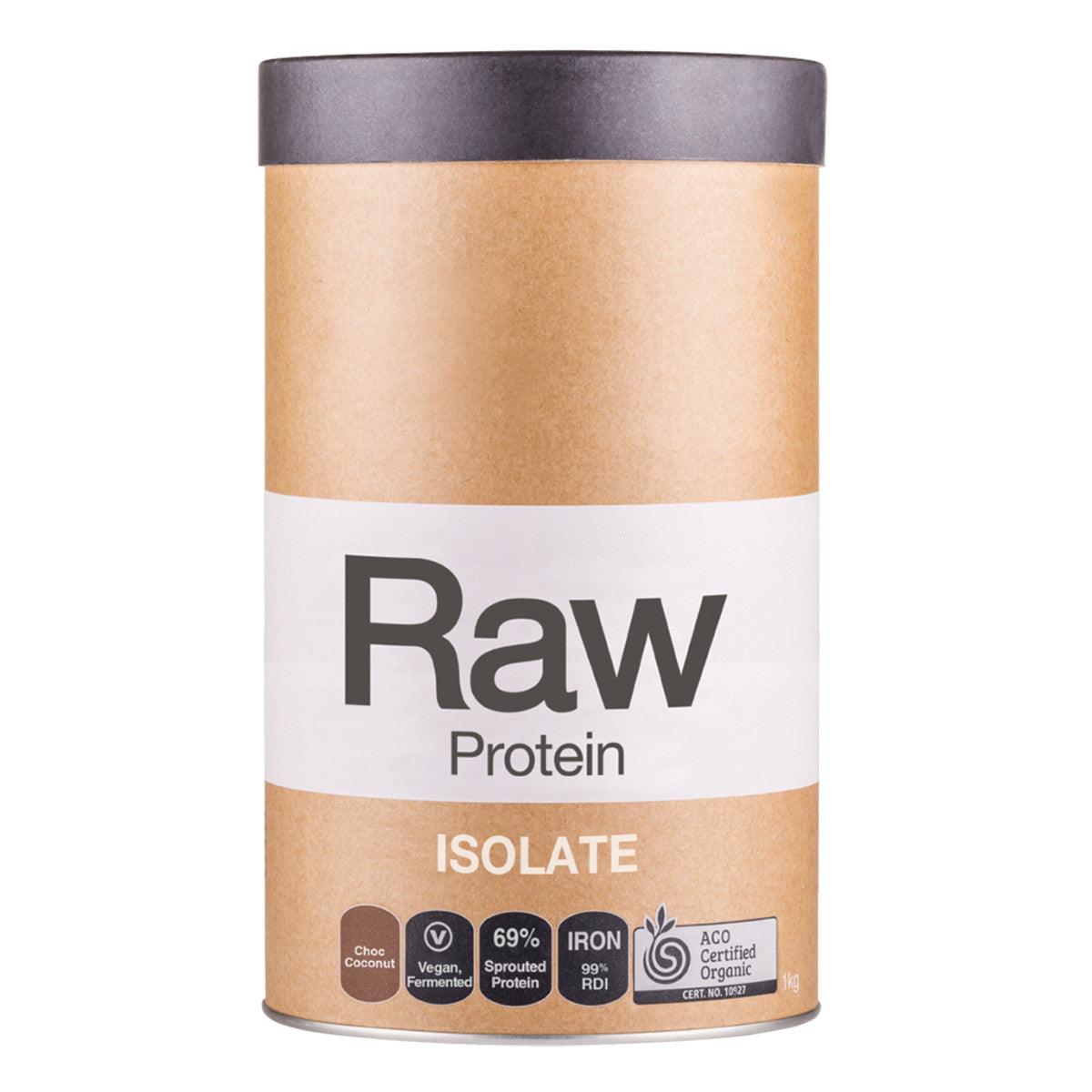 Amazonia Raw Protein Isolate Choc Coconut 1kg - QVM Vitamins™