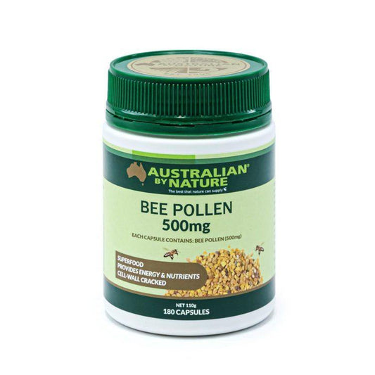 Australian by Nature Bee Pollen (500mg) 180 Capsules - QVM Vitamins™