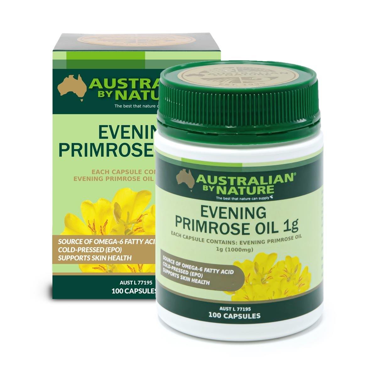 Australian by Nature Evening Primrose Oil 1g (1000mg) 100 Capsules - QVM Vitamins™