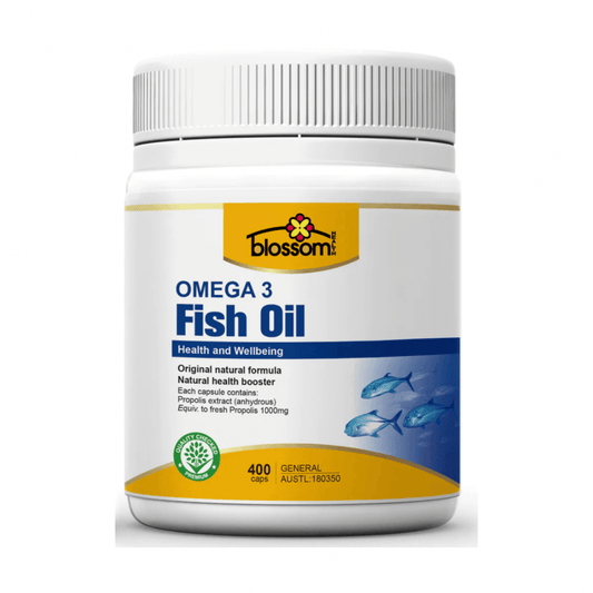 Blossom Health Omega 3 Fish Oil 1000mg 400 Capsules - QVM Vitamins™