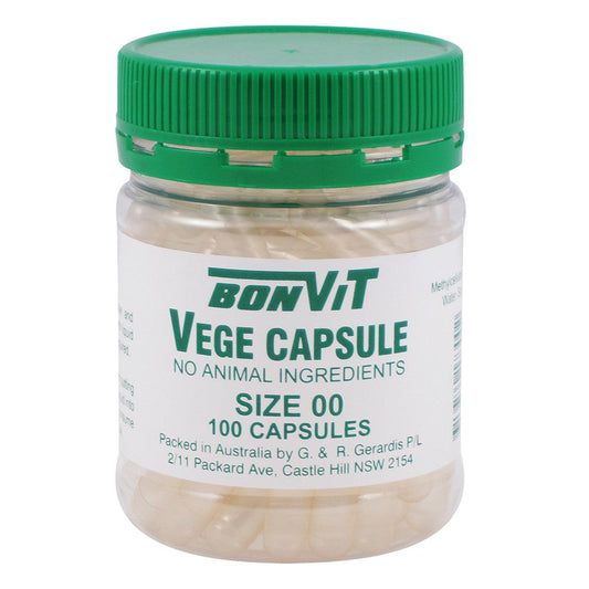 Bonvit Empty Vege Capsules Size '00' 100 Capsules - QVM Vitamins™