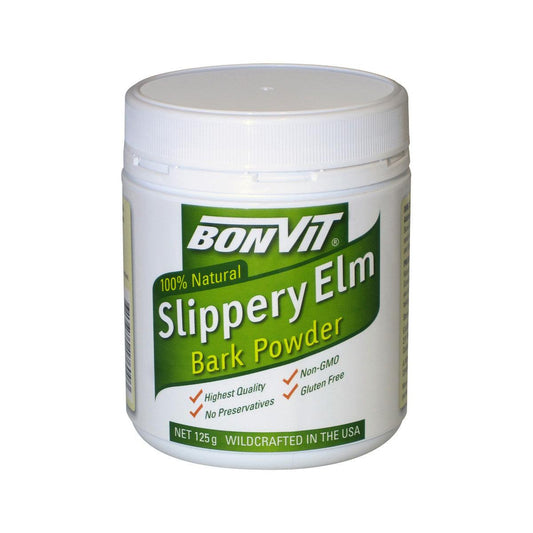 Bonvit Slippery Elm Bark Powder 100% Natural 125g - QVM Vitamins™