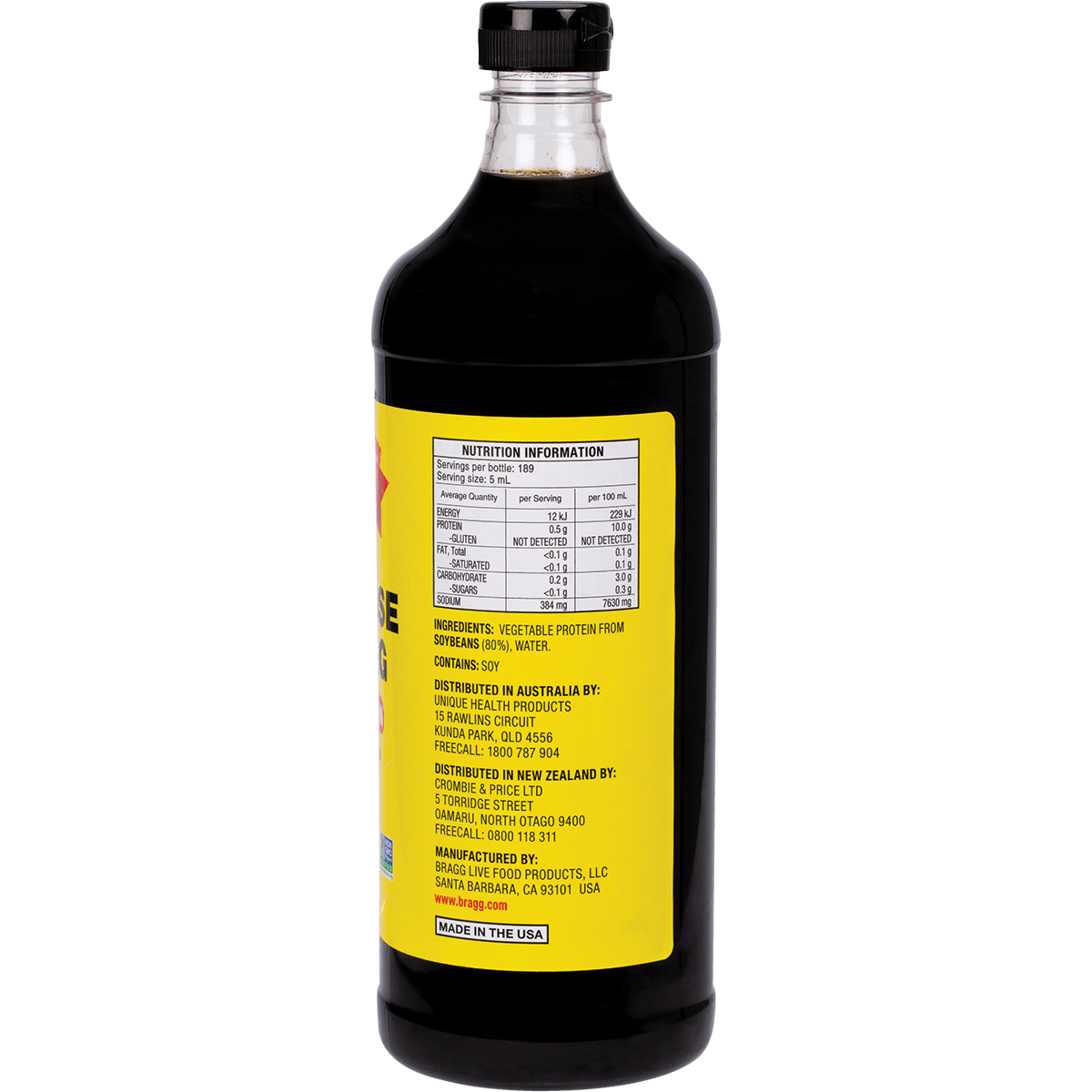 Bragg Liquid Aminos All Purpose Seasoning 946ml - QVM Vitamins™