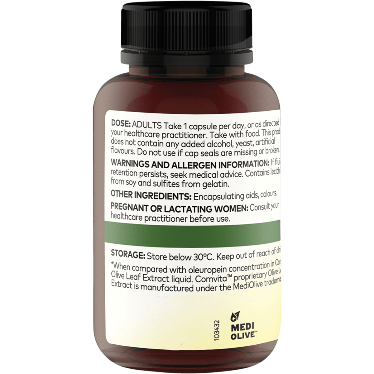 Comvita Olive Leaf Extract 60 Capsules (Medi Olive 66) - QVM Vitamins™