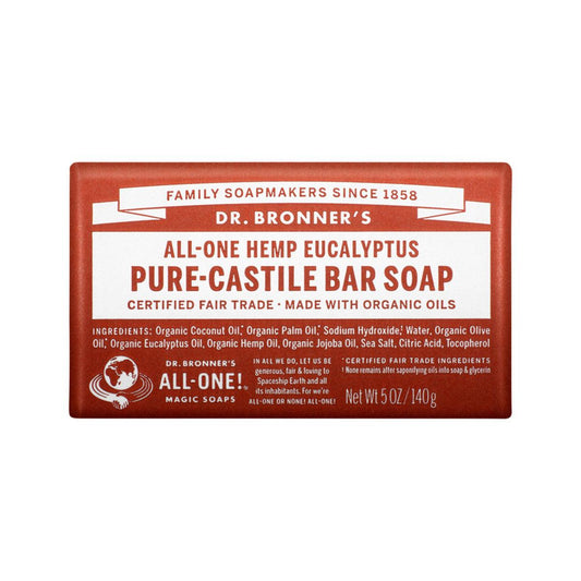 Dr. Bronner's Bar Soap Eucalyptus 140g - QVM Vitamins™