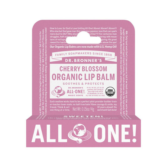 Dr Bronner's Organic Lip Balm Cherry Blossom 4g - QVM Vitamins™