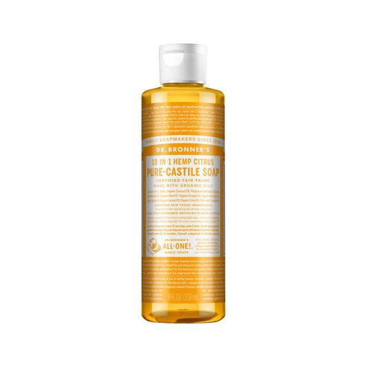 Dr. Bronner's Pure Castile Soap Liquid Citrus 237ml - QVM Vitamins™
