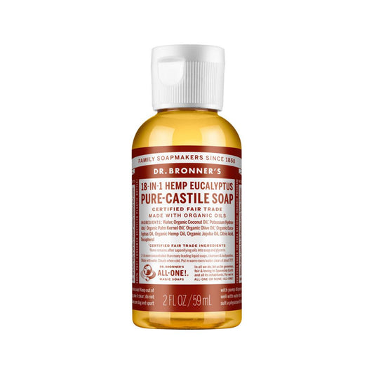 Dr. Bronner's Pure Castile Soap Liquid Eucalyptus 59ml - QVM Vitamins™