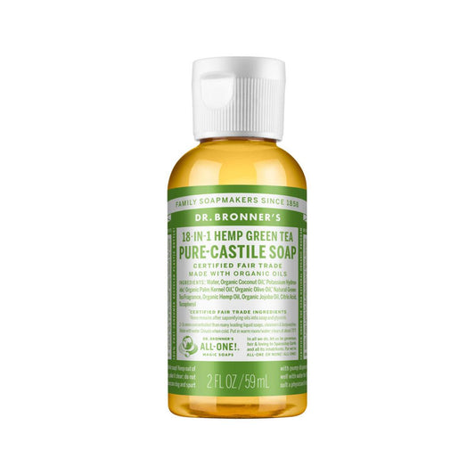 Dr. Bronner's Pure Castile Soap Liquid Green Tea 59ml - QVM Vitamins™