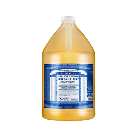 Dr. Bronner's Pure Castile Soap Liquid (Hemp 18-in-1) Peppermint 3.78L - QVM Vitamins™