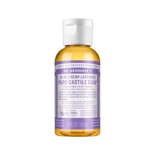 Dr. Bronner's Pure Castile Soap Liquid Lavender 59ml - QVM Vitamins™
