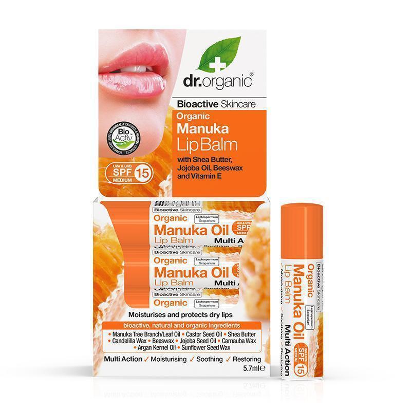 Dr Organic Lip Balm Manuka Honey SPF15 5.7ml - QVM Vitamins™