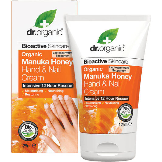 Dr Organic Manuka Honey Hand and Nail Cream 125ml - QVM Vitamins™