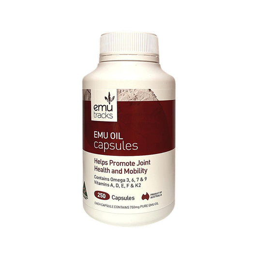 Emu Tracks Emu Oil 250 Capsules - QVM Vitamins™