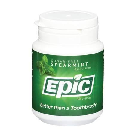 Epic Xylitol Dental Gum Spearmint 50pc Tub - QVM Vitamins™