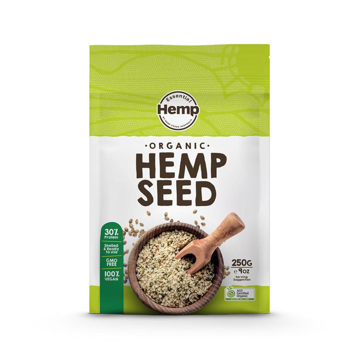 Essential Hemp Organic Hulled Hemp Seeds 250g - QVM Vitamins™