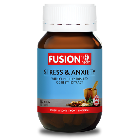 Fusion Health Stress and Anxiety 120 Tablets - QVM Vitamins™