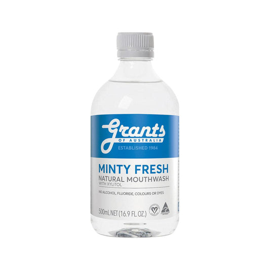 Grants Natural Mouthwash (Alcohol Free) Mint Flavoured 500ml - QVM Vitamins™
