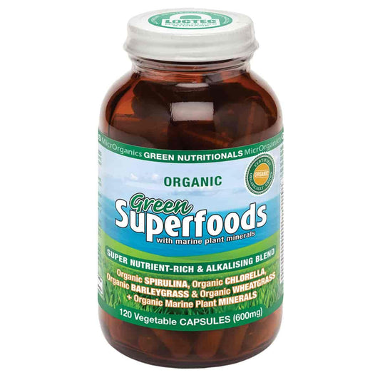 Green Nutritionals Green Superfoods 600mg 60 Vege Capsules - QVM Vitamins™