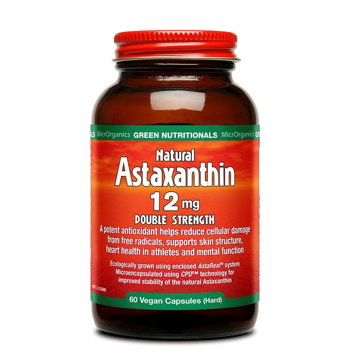 Green Nutritionals Natural Astaxanthin 12mg 60 Vege Capsules - QVM Vitamins™