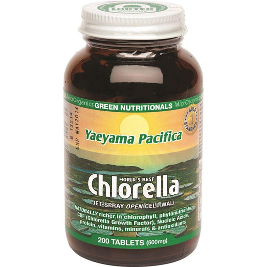 Green Nutritionals Yaeyama Pacifica Chlorella 200 Tablets - QVM Vitamins™