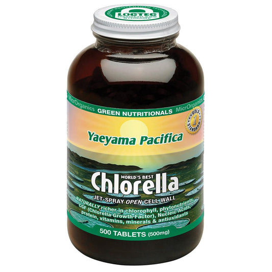 Green Nutritionals Yaeyama Pacifica Chlorella 500 Tablets - QVM Vitamins™