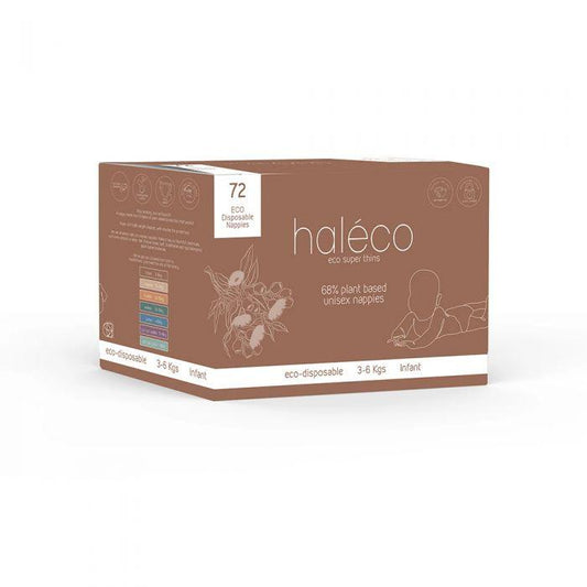 Haleco Eco Disposable Nappies Infant 72 Pack - QVM Vitamins™