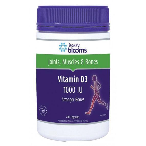 Henry Blooms Vitamin D3 1000IU 400 Capsules - QVM Vitamins™