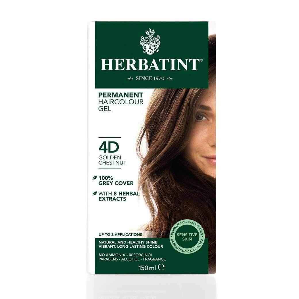 Herbatint Hair Colour 4D Golden Chestnut 150ml - QVM Vitamins™
