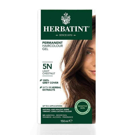 Herbatint Hair Colour 5N Light Chestnut 150ml - QVM Vitamins™