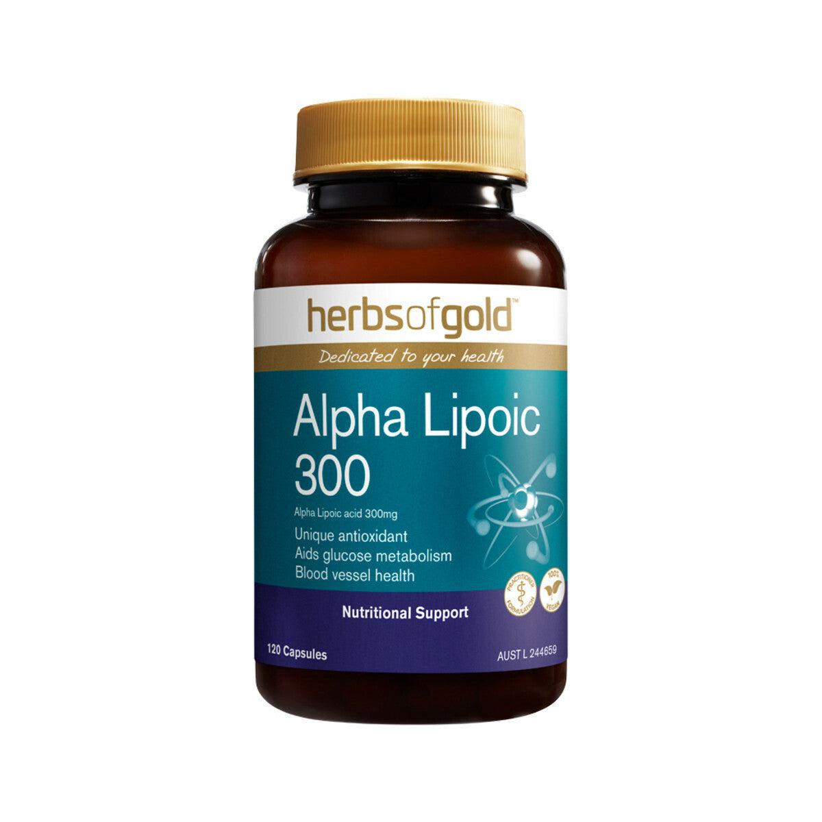 Herbs of Gold Alpha Lipoic 300 120 Capsules - QVM Vitamins™
