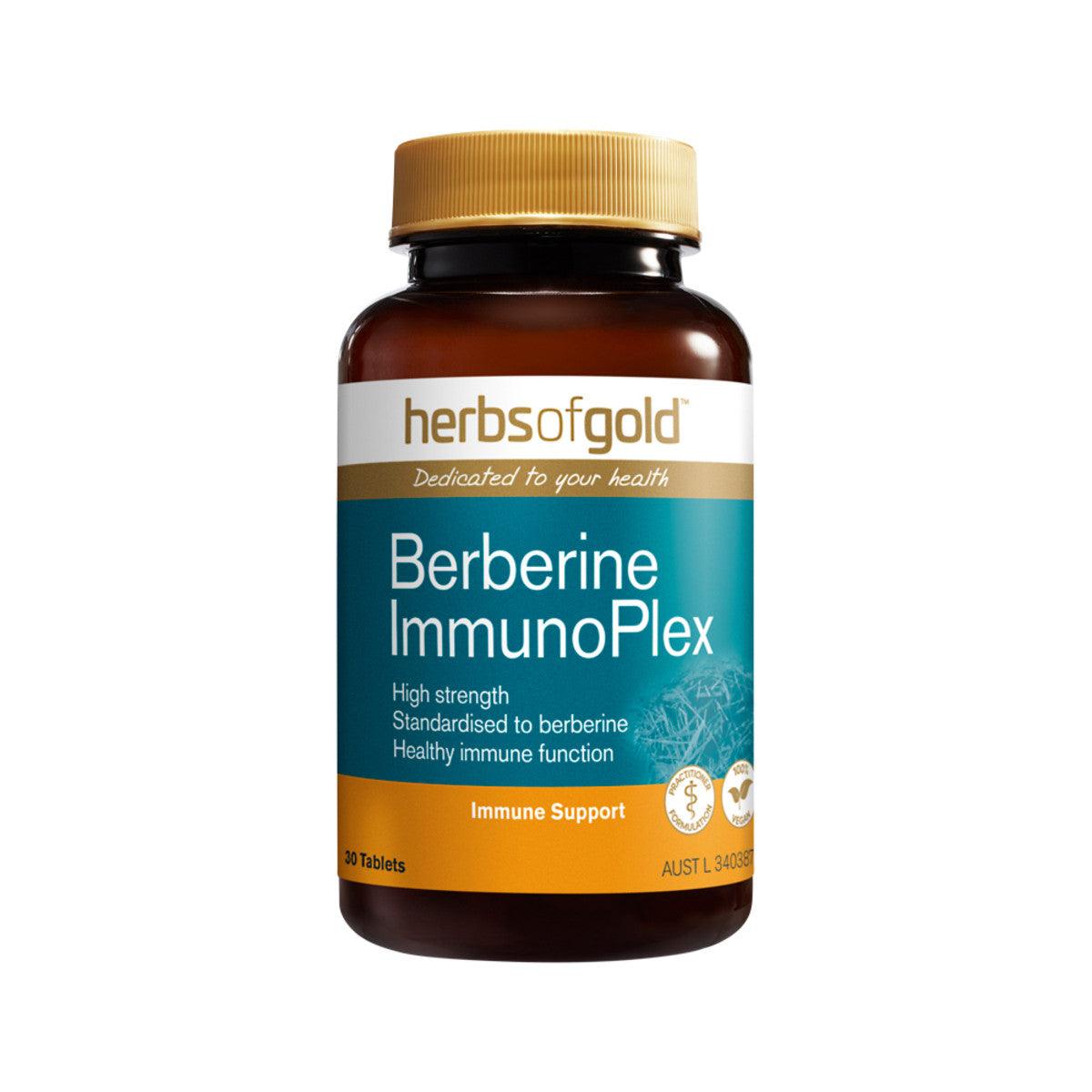 Herbs of Gold Berberine ImmunoPlex 30 Tablets - QVM Vitamins™