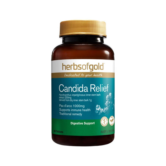 Herbs of Gold Candida Relief 60 Tablets - QVM Vitamins™