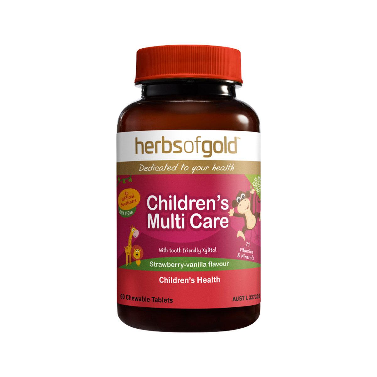 Herbs of Gold Children's Multi Care 60 Tablets - QVM Vitamins™