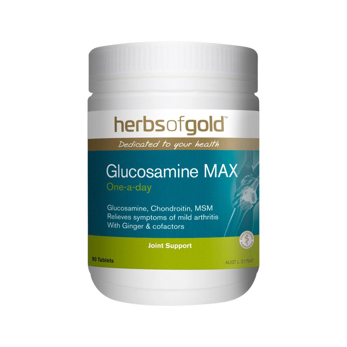 Herbs of Gold Glucosamine MAX 90 Tablets - QVM Vitamins™