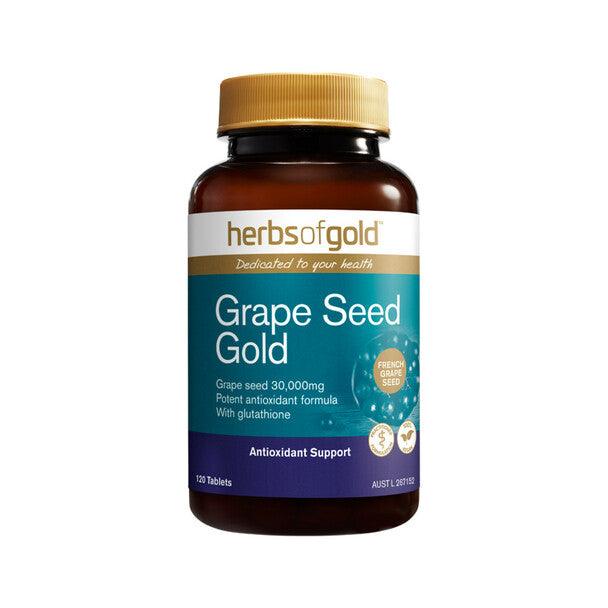Herbs of Gold Grape Seed Gold 120 Tablets - QVM Vitamins™